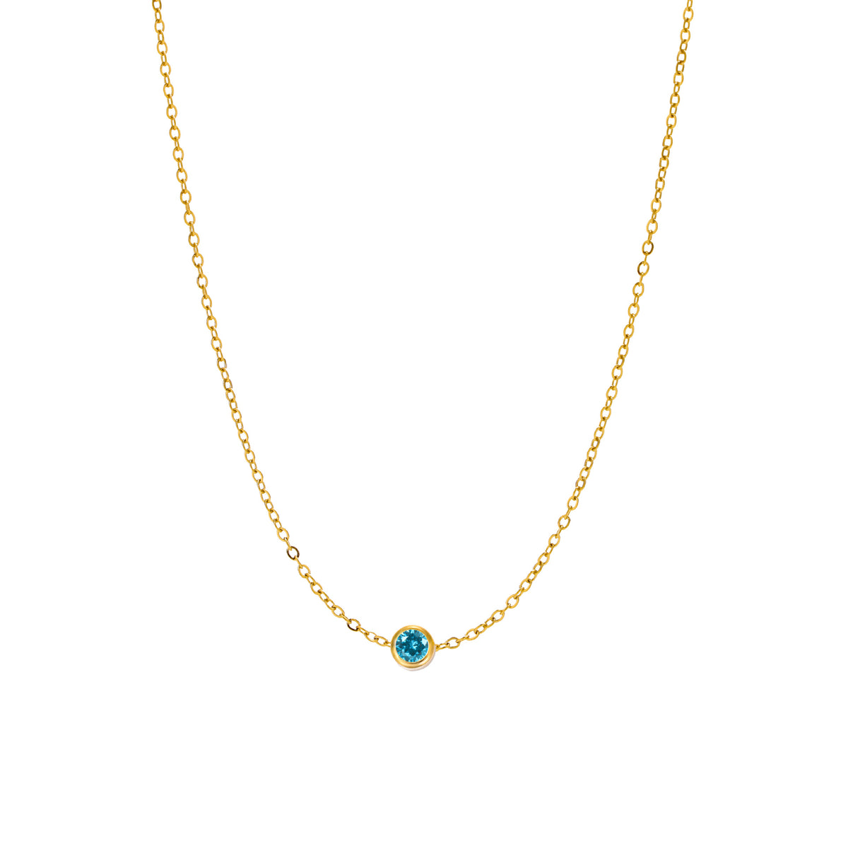 Round Birthstone Slider Charm