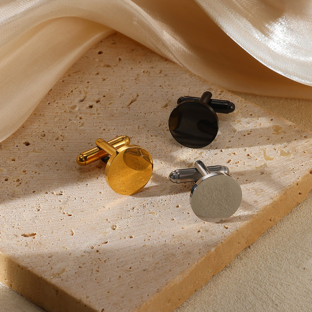 Round Engraved Cufflinks