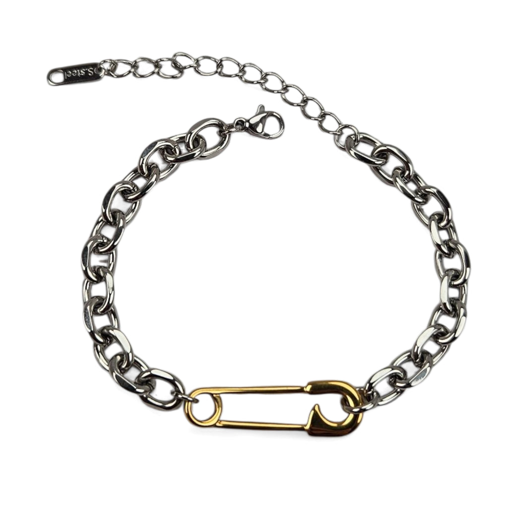 Customisable Safety Pin Bracelet