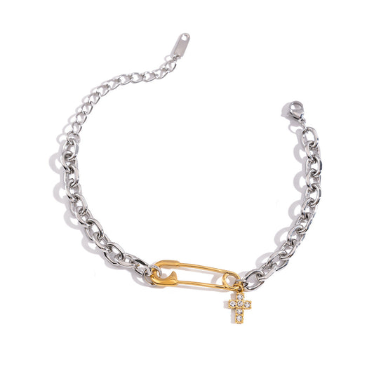 Customisable Safety Pin Bracelet