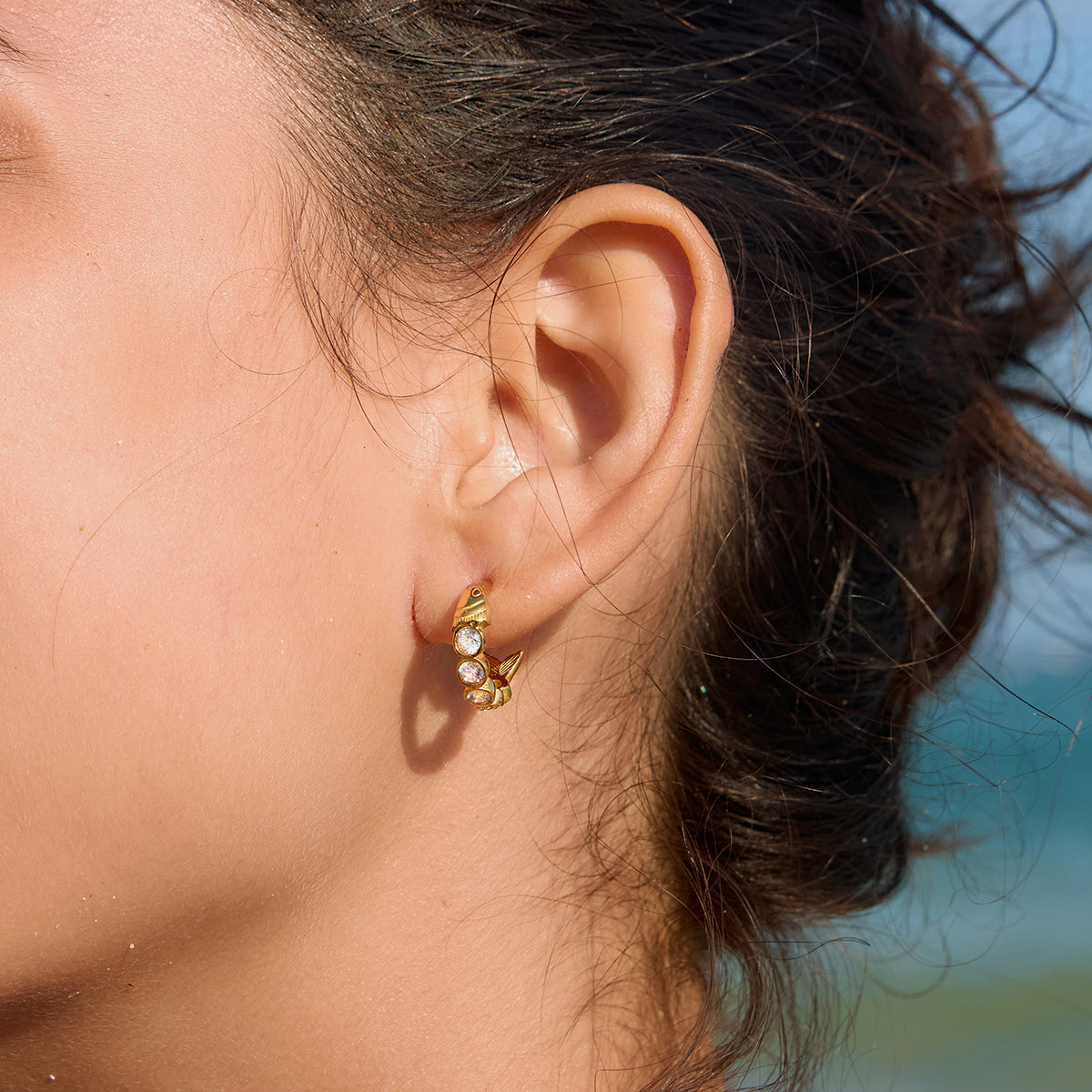 Sardine Hoop Earrings