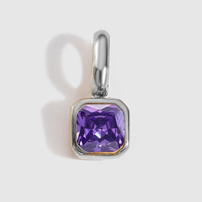 Silver Birthstone Gem Charms