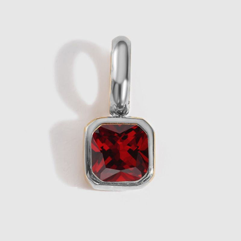 Silver Birthstone Gem Charms