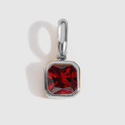 Silver Birthstone Gem Charms