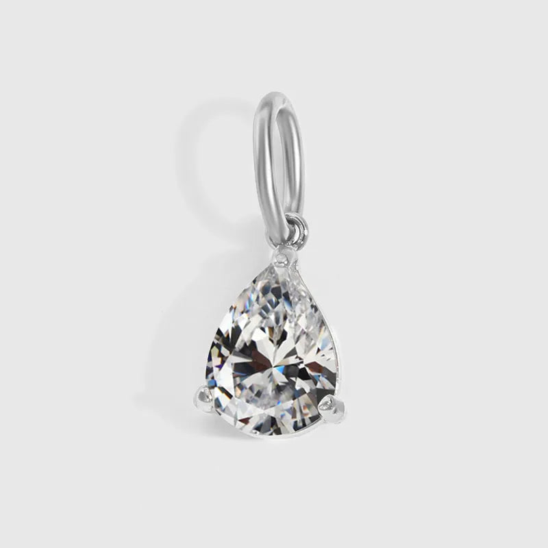 Pear Cubic Zirconia Charm