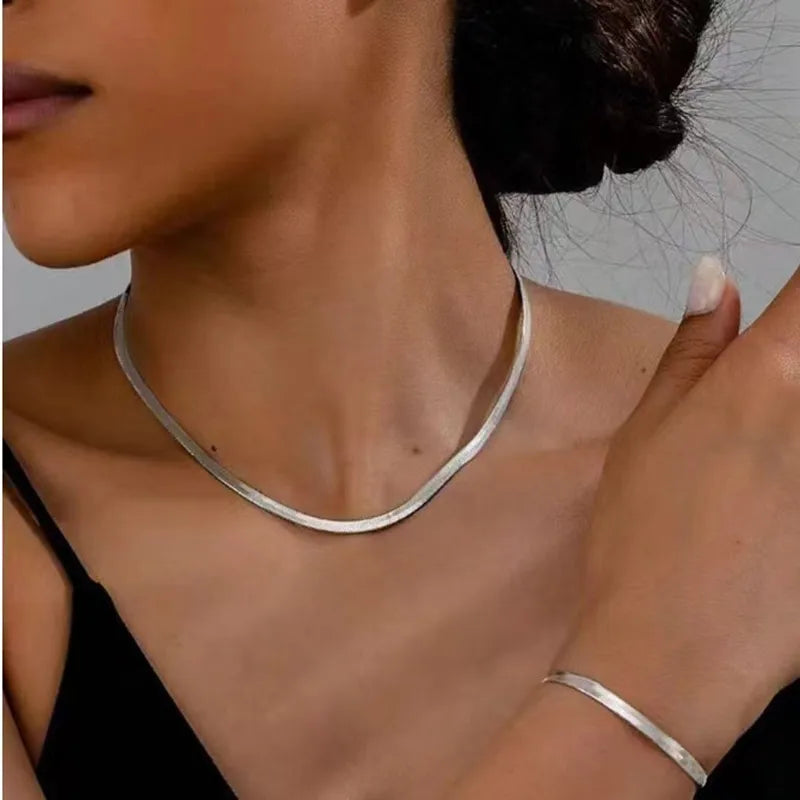 Silver Snake Necklace