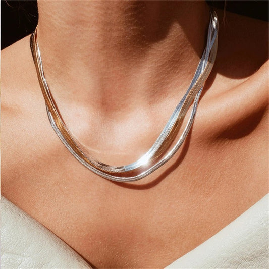 Silver Snake Necklace