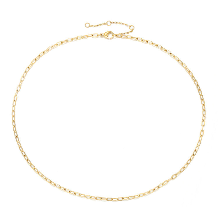 38cm Skinny Paperclip Necklace