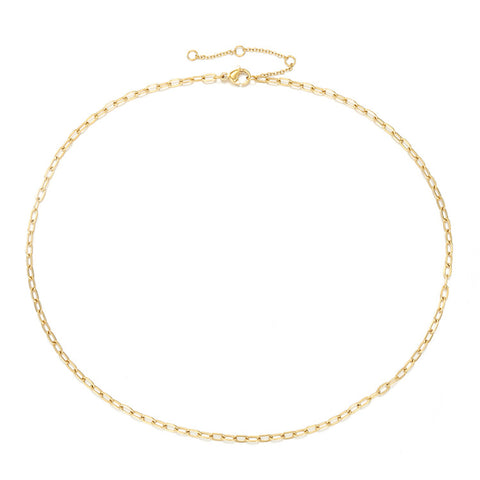 38cm Skinny Paperclip Necklace