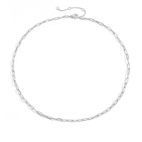 38cm Skinny Paperclip Necklace