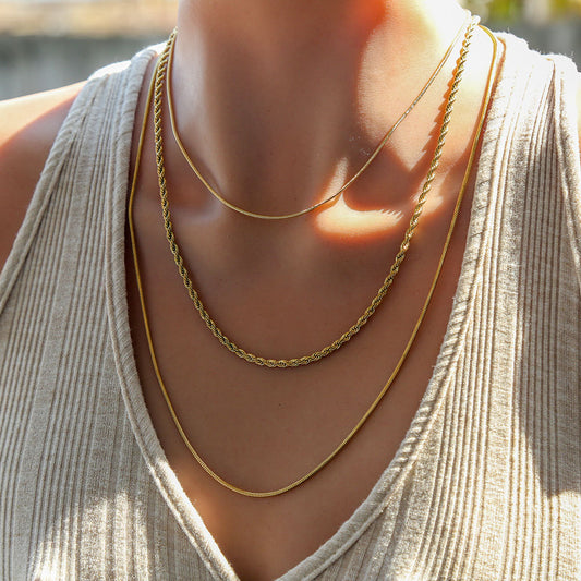 Snake and Twisty Trio Necklace