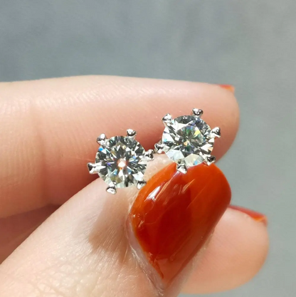 5mm Six Prong Moissanite Studs