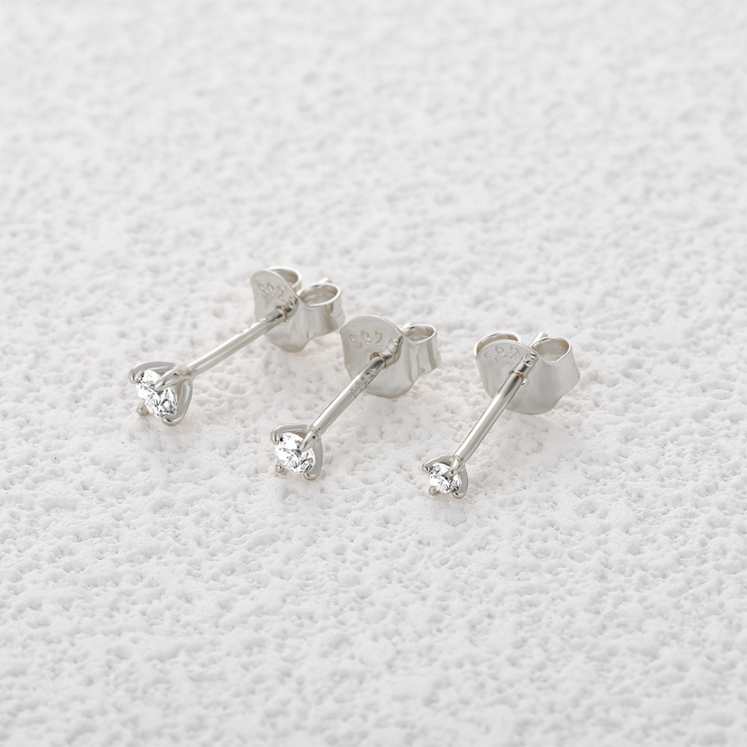 6-Piece Moissanite Stud Set in Sterling Silver