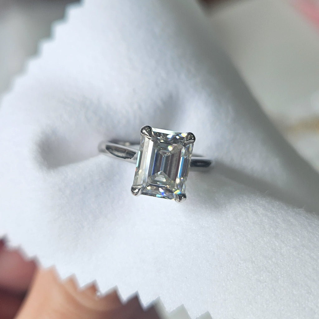 Classic Emerald Cut Solitaire Ring