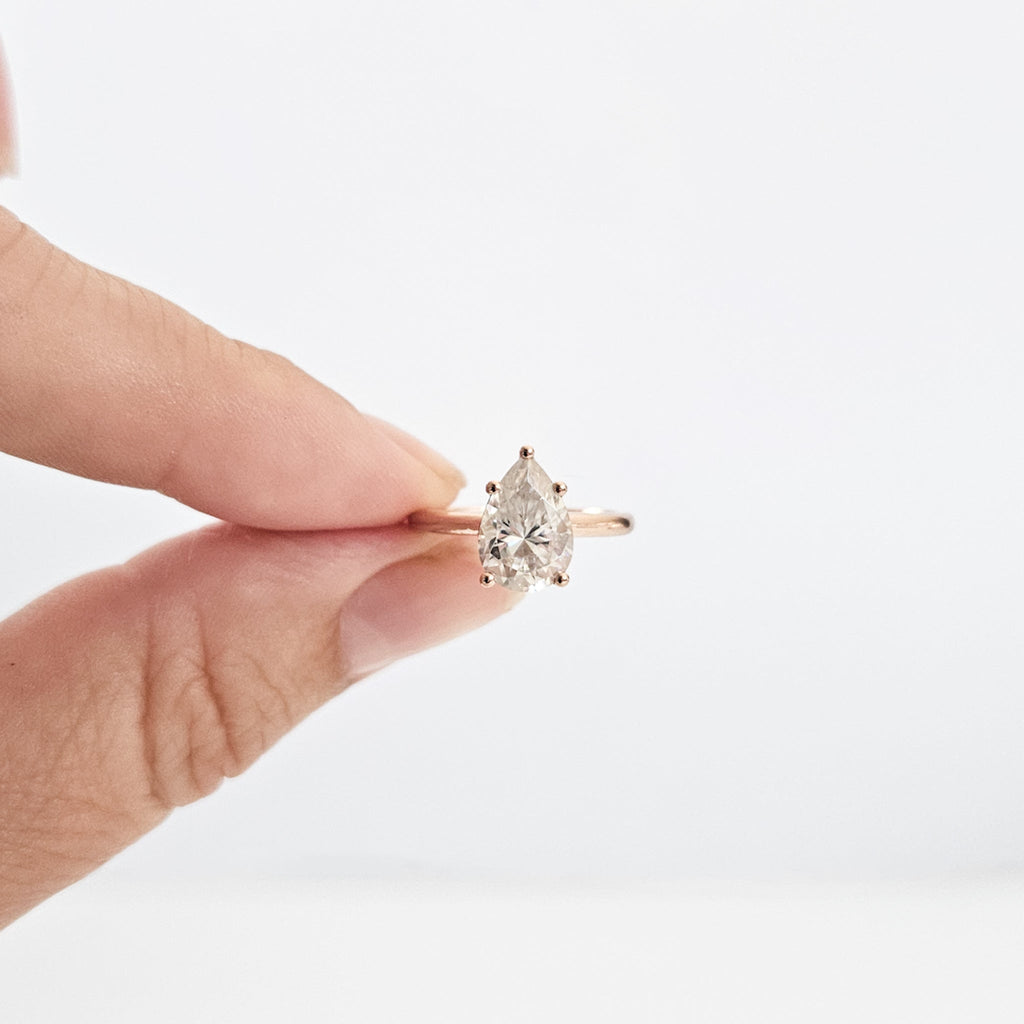 Classic Pear Cut Solitaire Ring