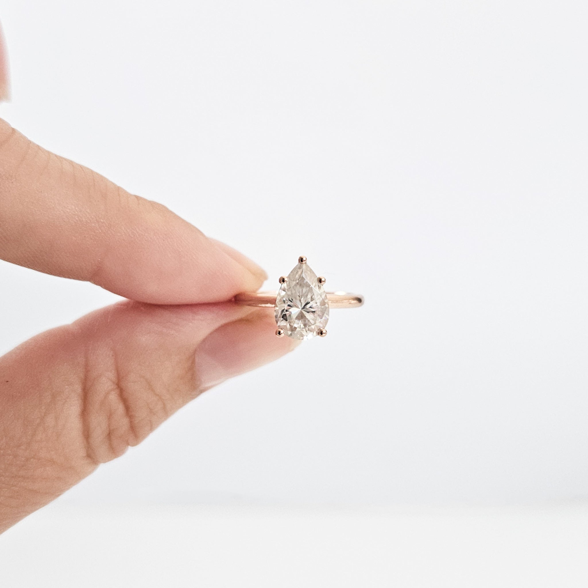 Classic Pear Cut Solitaire Ring