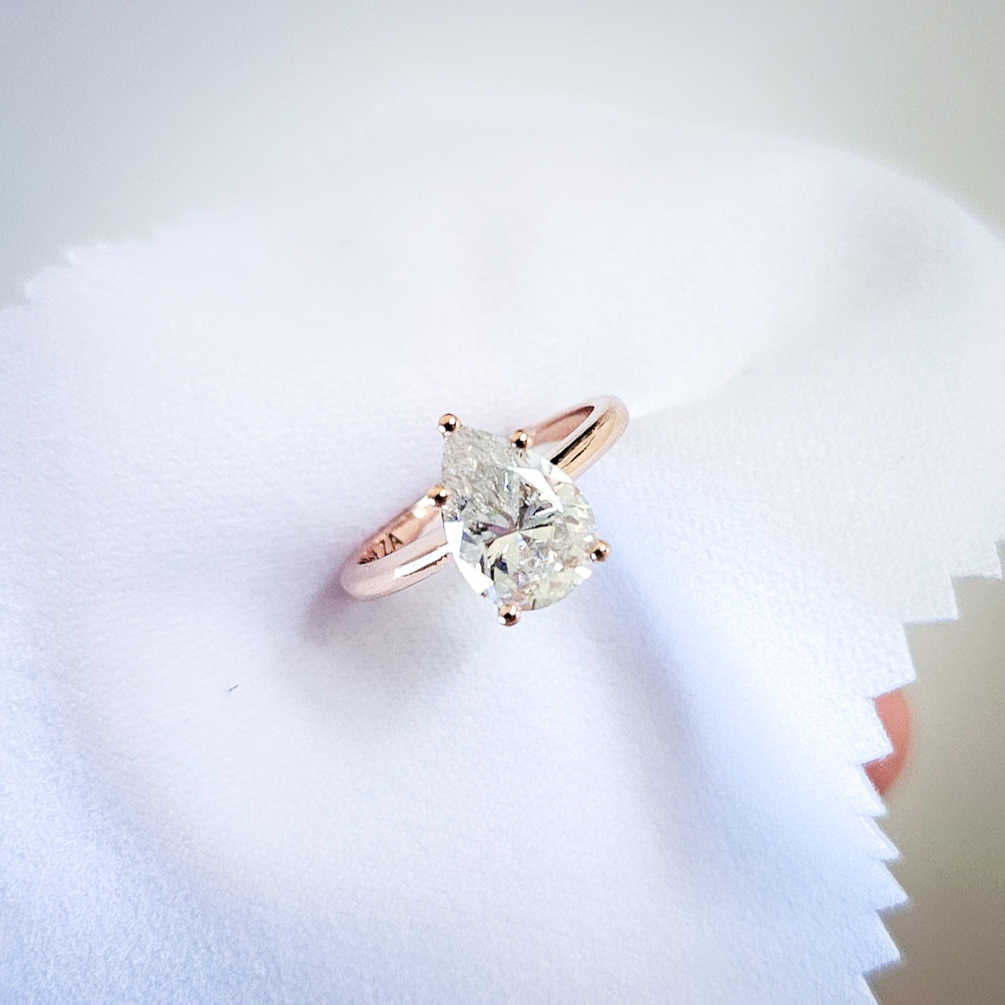 Classic Pear Cut Solitaire Ring