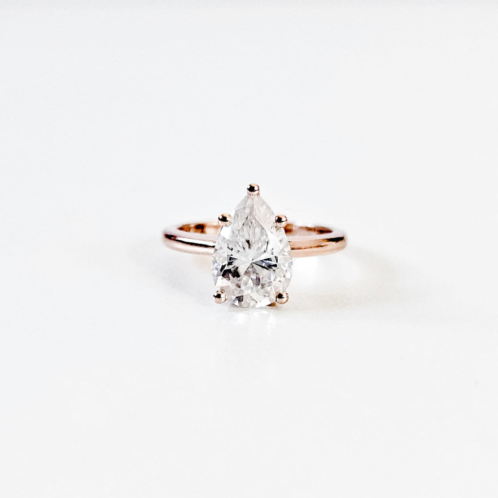 Classic Pear Cut Solitaire Ring