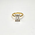 Large Emerald Cut Solitaire Ring
