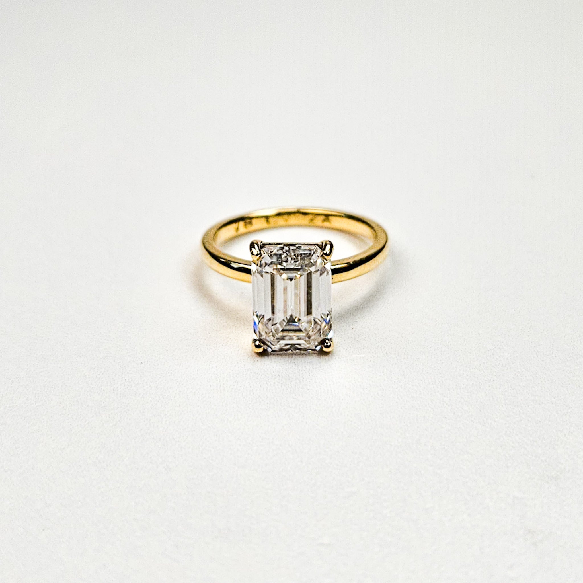Large Emerald Cut Solitaire Ring