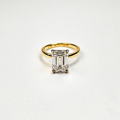 Large Emerald Cut Solitaire Ring