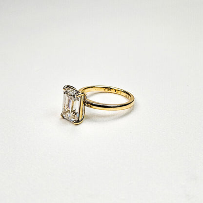 Large Emerald Cut Solitaire Ring