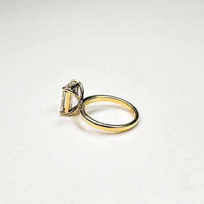 Large Emerald Cut Solitaire Ring