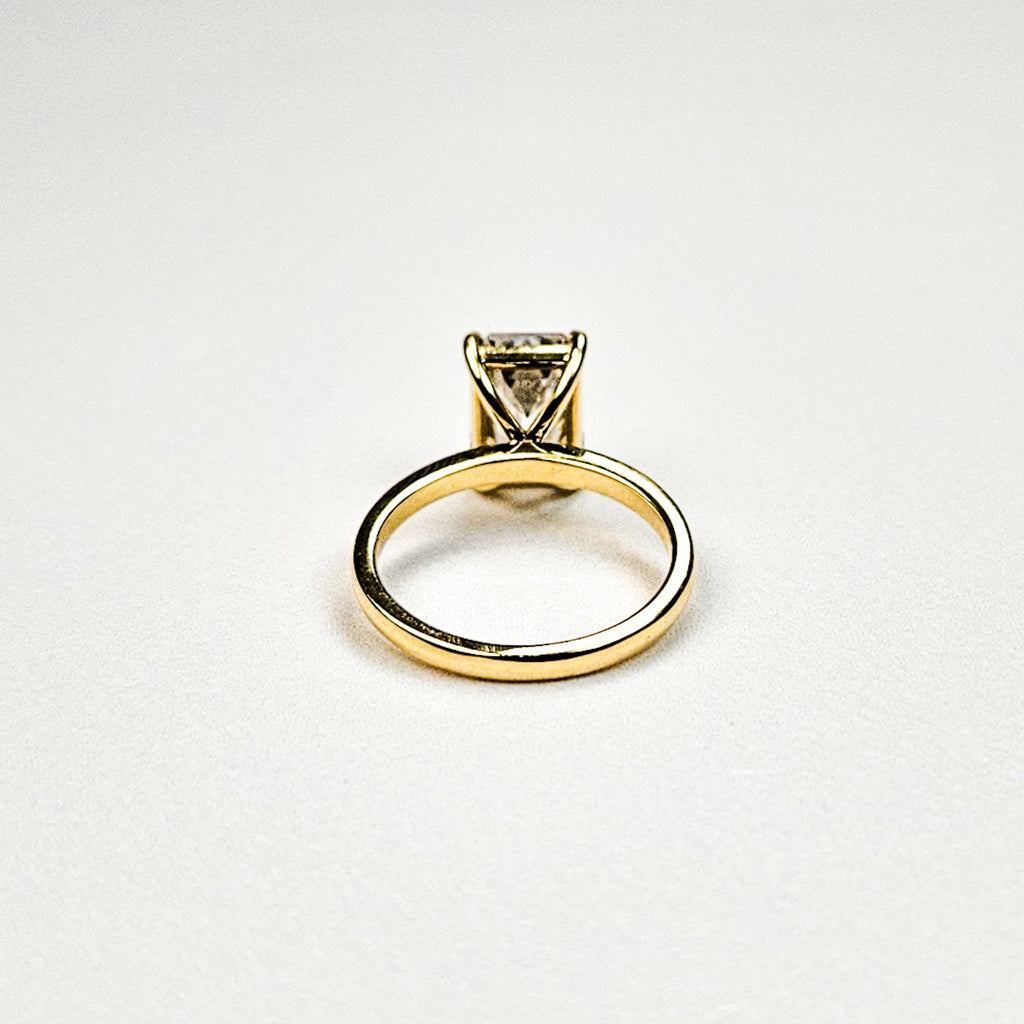 Large Emerald Cut Solitaire Ring