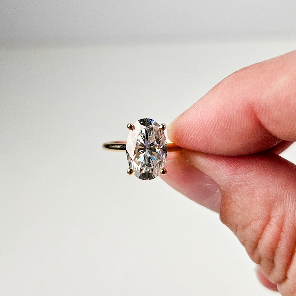 Large Oval Solitaire Ring
