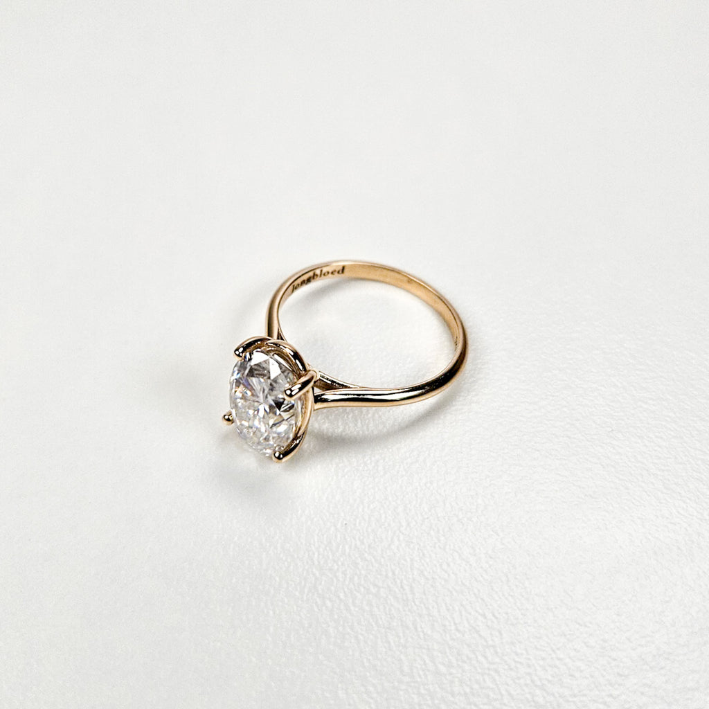 Large Oval Solitaire Ring