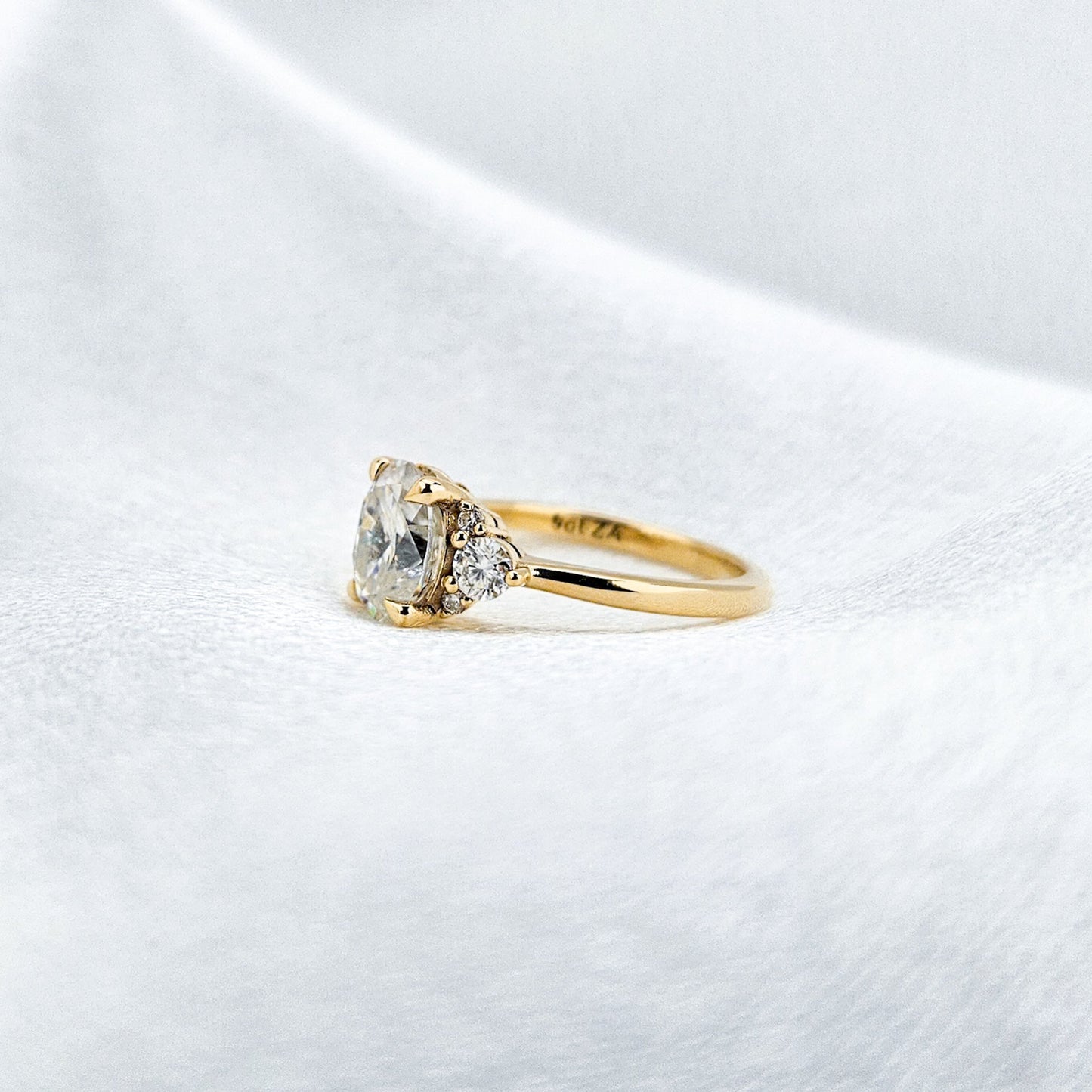 Oval and Round Cluster Ring