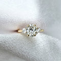 Oval and Round Cluster Ring
