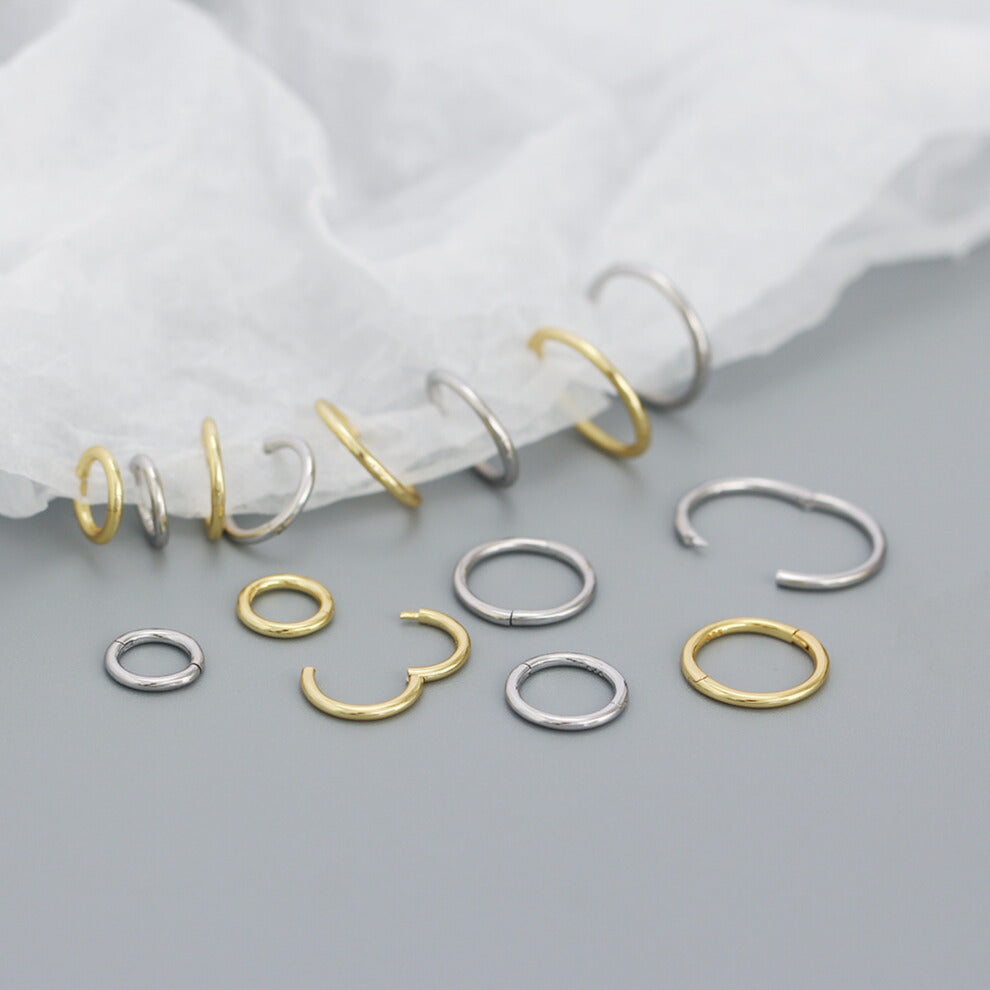 1.2mm | Sterling Silver Seamless Clicker Ring 16G Gauge