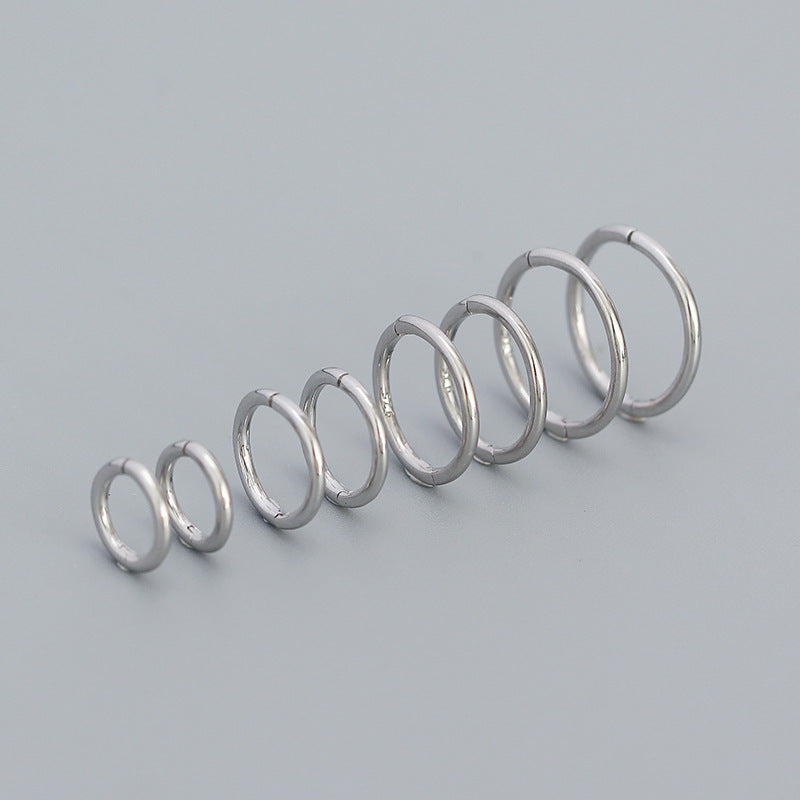 Round Seamless Segment Ring (10mm) in Sterling Silver