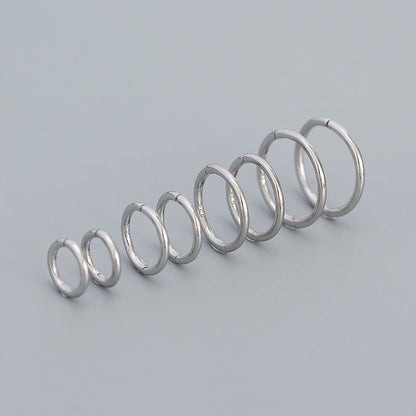 Round Seamless Segment Ring (10mm) in Sterling Silver