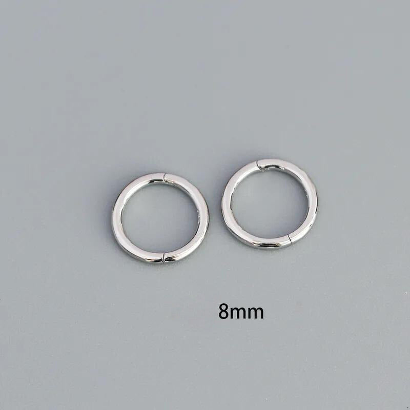 Round Seamless Segment Ring (8mm) in Sterling Silver