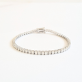 3mm Moissanite Tennis Bracelet in Sterling Silver