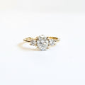 Three Stone Round and Oval Ring