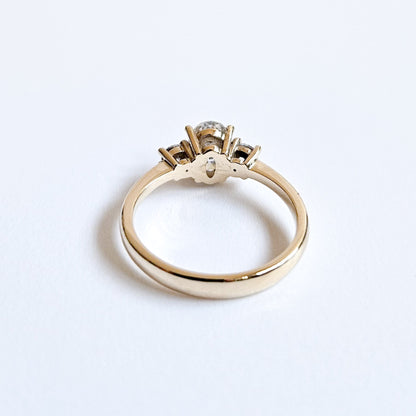 Three Stone Round and Oval Ring