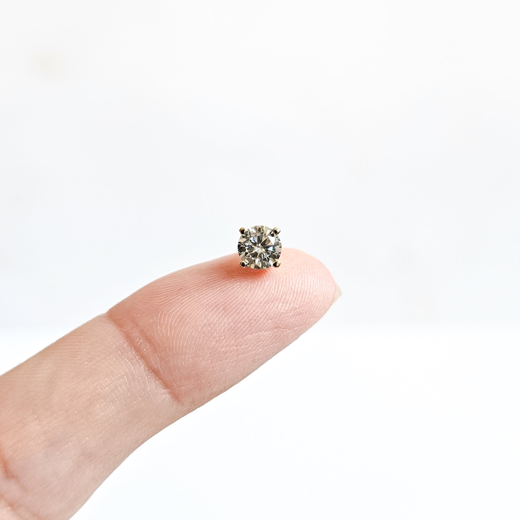 5mm Classic Moissanite Studs in Sterling Silver