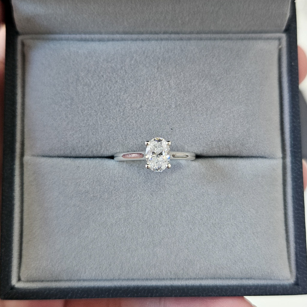 Minimalist Oval Cut Solitaire Ring