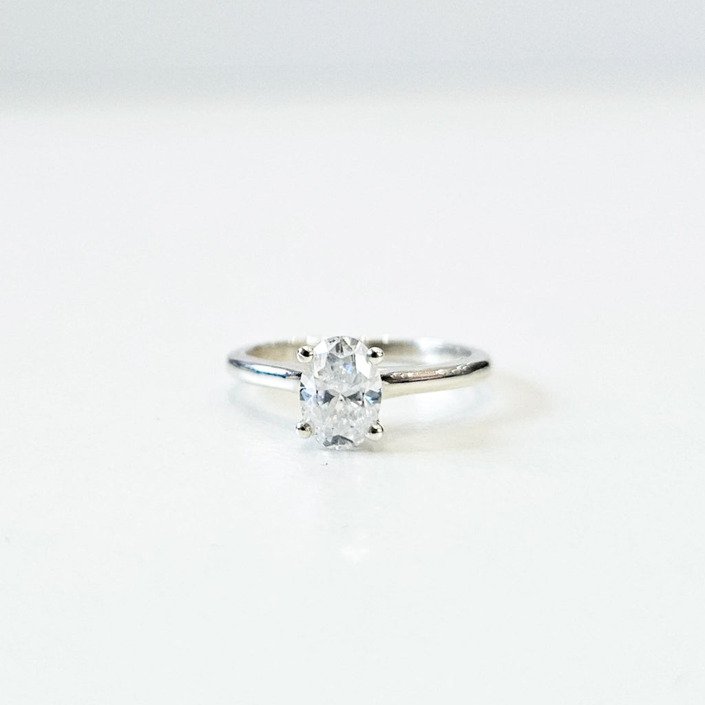 Minimalist Oval Cut Solitaire Ring