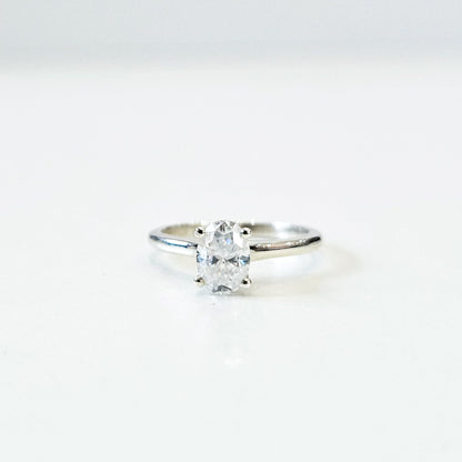 Minimalist Oval Cut Solitaire Ring