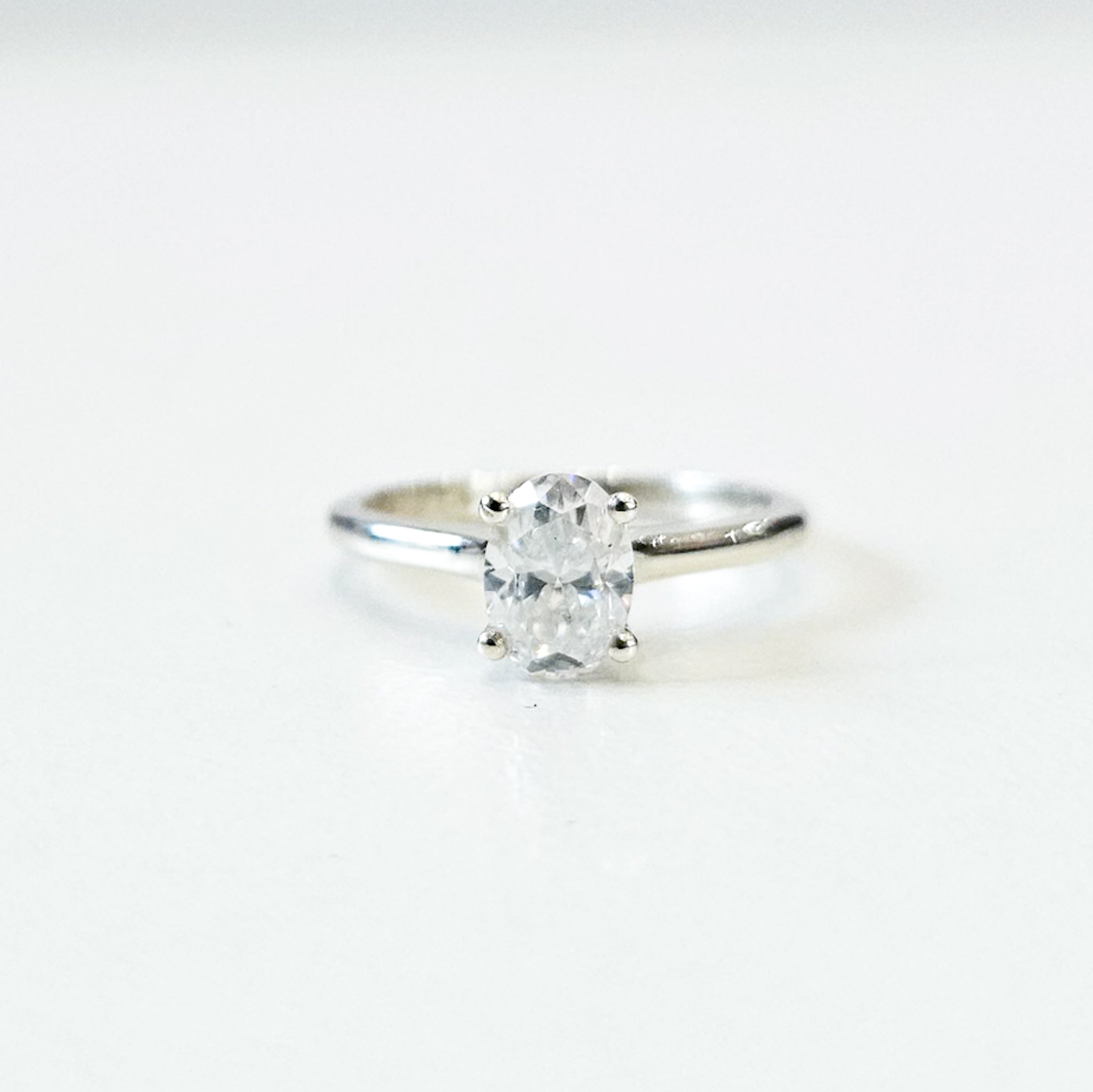 Minimalist Oval Cut Solitaire Ring