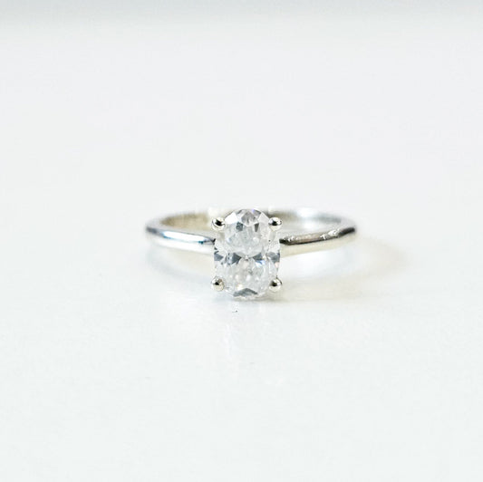Minimalist Oval Cut Solitaire Ring