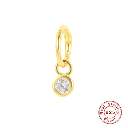 Sterling Silver 1.2mm Micro Clicker Ring + Charm Combo