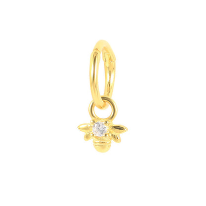 Sterling Silver 1.2mm Micro Clicker Ring + Charm Combo