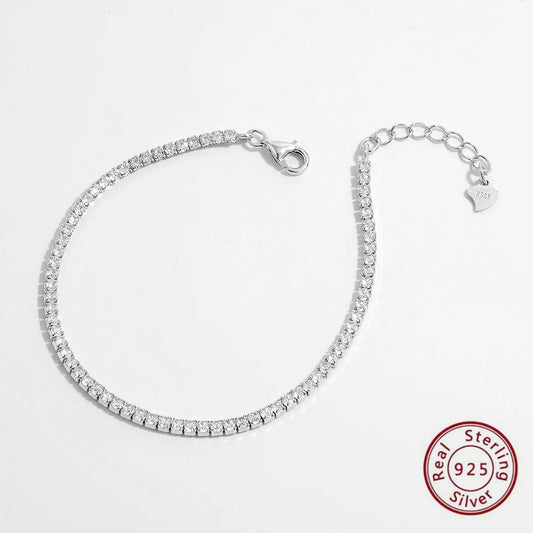 Petite Tennis Bracelet in Sterling Silver