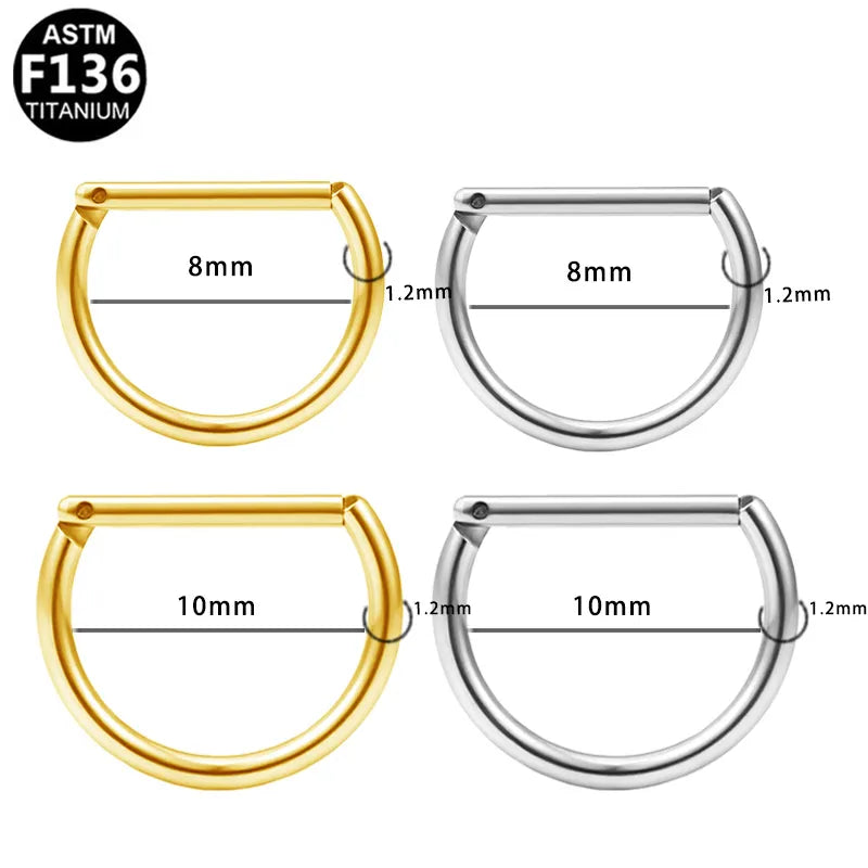 8mm Straight Bar | G23 Titanium Clicker Ring