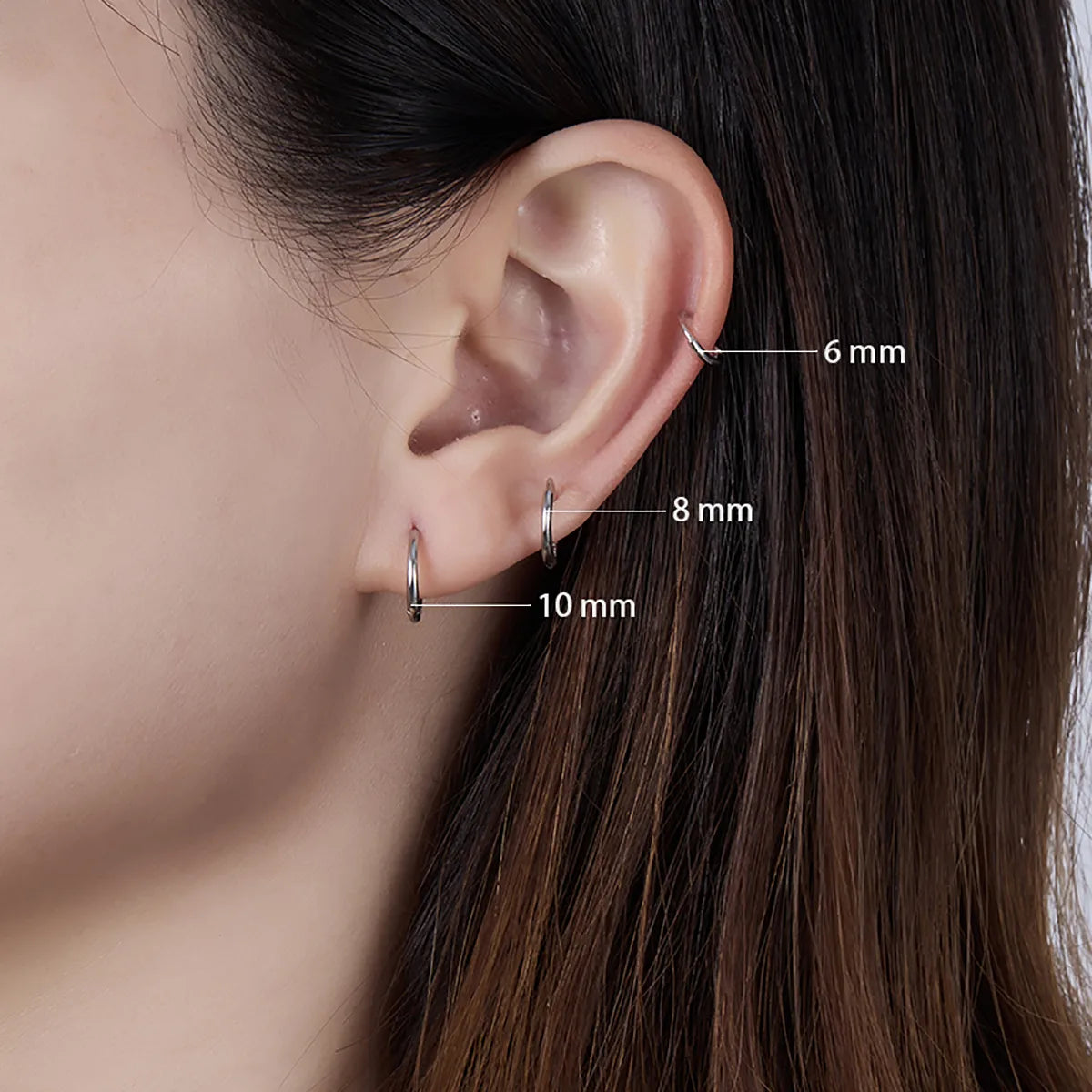 Rose Gold Super Skinny Stainless Steel Sleepers